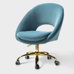 Hector Velvet ErgonomicTask Chair Home Office Desk Chair Swivel Adjustable With Open Back Design| Karat Home -Smart Office Sets GUEST 1d02bfb7 b1b2 4dfb a541 4fa67e38cb27