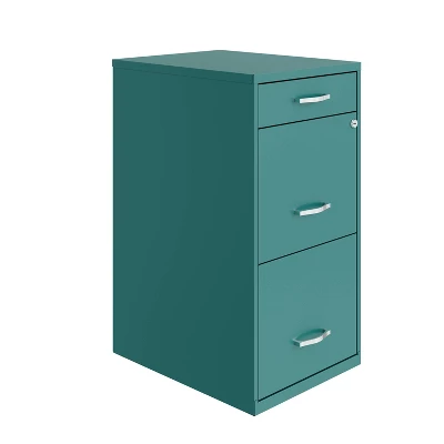 Space Solutions 18" Deep 3 Drawer Metal Organizer File Cabinet With Pencil Drawer 3 Space Solutions 18" Deep 3 Drawer Metal Organizer File Cabinet With Pencil Drawer