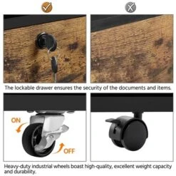 Yaheetech Vintage File Cabinet With 2 Drawers And Storage Shelves For Home, Office -Smart Office Sets GUEST 1de4d103 b836 425c bc2f 0f6860257730