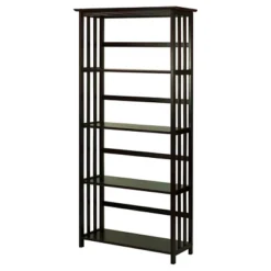 63" 5 Tier Mission Style Bookcase - Flora Home -Smart Office Sets GUEST 1e5777dd eec0 44b8 a106 6c06dd35907a