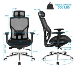 Costway Ergonomic Office Chair High-Back Mesh Chair W/Adjustable Lumbar Support -Smart Office Sets GUEST 1e99d865 c576 4b32 9f55 feb0883d3e8d