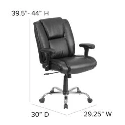 Flash Furniture HERCULES Series Big & Tall 400 Lb. Rated Black LeatherSoft Ergonomic Task Office Chair With Chrome Base And Adjustable Arms 13 Flash Furniture HERCULES Series Big & Tall 400 Lb. Rated Black LeatherSoft Ergonomic Task Office Chair With Chrome Base And Adjustable Arms -Smart Office Sets GUEST 1ec88671 1ecb 41b2 b9ba d727b5cd4547