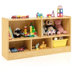Costway Kids 2-Shelf Bookcase 5-Cube Wood Toy Storage Cabinet Organizer -Smart Office Sets GUEST 1ef4b937 2c48 4741 b75d 33f866c4e102