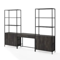 3pc Jacobsen Desk And Large Etagere Set Brown Ash - Crosley 26 3pc Jacobsen Desk And Large Etagere Set Brown Ash - Crosley -Smart Office Sets GUEST 2077d939 de2a 4116 9129 75d801e433cc