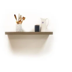 Floating Shelf Wall Mounted Hidden Brackets Rustic Wood - InPlace