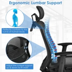 Costway Ergonomic High Back Mesh Office Chair Recliner Task Chair W/Hanger GreyBlack 18 Costway Ergonomic High Back Mesh Office Chair Recliner Task Chair W/Hanger GreyBlack -Smart Office Sets GUEST 22720f53 1c35 46bb 8577 1858d35c638c