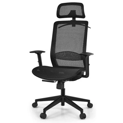Costway Ergonomic High Back Mesh Office Chair Recliner Task Chair W/Hanger GreyBlack 12 Costway Ergonomic High Back Mesh Office Chair Recliner Task Chair W/Hanger GreyBlack - Image 10