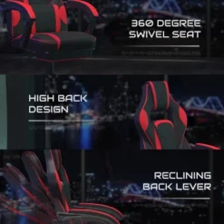 BlackArc Zulu Gaming Desk And Chair Set, Ergonomic Gaming Chair With USB Massage, Slide-Out Footrest, And Detachable Headrest Pillow -Smart Office Sets GUEST 22a73930 5456 46d9 8d66 d8eb15b53a36