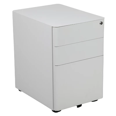 Flash Furniture Modern 3-Drawer Mobile Locking Filing Cabinet With Anti-Tilt Mechanism And Hanging Drawer For Legal & Letter Files 14 Flash Furniture Modern 3-Drawer Mobile Locking Filing Cabinet With Anti-Tilt Mechanism And Hanging Drawer For Legal & Letter Files - Image 12