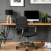 Yaheetech Mid-Back Office Chair With Arms 360° Swivel PU Leather Office Executive Chair -Smart Office Sets GUEST 237d4c20 280a 4d64 be40 6589556254c7