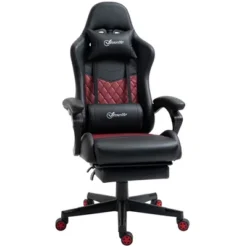 Vinsetto Racing Gaming Chair Diamond PU Leather Office Gamer Chair High Back Swivel Recliner With Footrest, Lumbar Support, Adjustable Height 11 Vinsetto Racing Gaming Chair Diamond PU Leather Office Gamer Chair High Back Swivel Recliner With Footrest, Lumbar Support, Adjustable Height -Smart Office Sets GUEST 240fa984 9024 4066 af83 d130791058c2