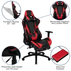 Flash Furniture Gaming Desk And Footrest Reclining Gaming Chair Set With Cup Holder And Headphone Hook -Smart Office Sets GUEST 2557e826 23fe 4aa5 97e3 c701918cd752