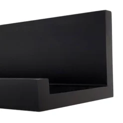 Set Of 2 (24") Modern Picture Ledge Wall Shelf Black - Inplace -Smart Office Sets GUEST 25ab95c1 6e28 41e1 be79 c4e8e1de9b49