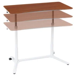Element Sit-Stand Height Adjustable Desk White/Cherry - Studio Designs
