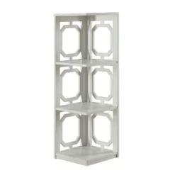 38.5" Omega 3 Tier Corner Bookcase - Breighton Home -Smart Office Sets GUEST 25e9a1d4 dfca 40d1 ae46 4f515c97dcca
