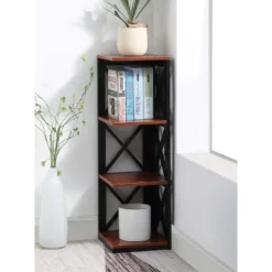 38.5" Oxford 3 Tier Corner Bookcase - Breighton Home -Smart Office Sets GUEST 260bef65 1197 49da 958a c6379b457ea8