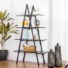 65" 4 Tier Metal And Wooden Leaning Bookcases And Ladder Shelves - Glitzhome -Smart Office Sets GUEST 261d0ec6 d065 4e8a 8b9c 70955314e425