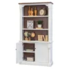78" Durham 3 Shelf Bookcase With Lower Doors White - Martin Furniture -Smart Office Sets GUEST 2661adde 803b 4c81 bf08 99fa844b3c10