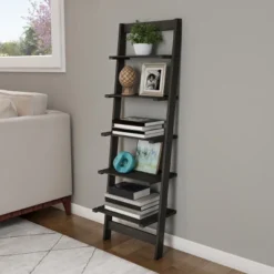 Hastings Home 5-Tier Ladder-Style Bookcase -Smart Office Sets GUEST 26bf7627 c9aa 46a4 bdd8 763c2886aa35