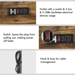 Yaheetech 47.5-inch Laptop Computer Desk With Power Outlet And Elevated Bookshelf -Smart Office Sets GUEST 27b2d0e3 56fb 4342 a56a 8aa5ddc77baa