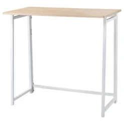 HOMCOM Writing Desk, 31.5" Folding Table For Small Space, Computer Desk With Metal Frame, Space-Saving Workstation For Home Office -Smart Office Sets GUEST 27c16c5f d761 494c 903b 2c9428e3eab2