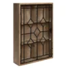 Megara Decorative Wooden Wall Hanging Curio Cabinet Rustic Brown - Kate & Laurel All Things Decor -Smart Office Sets GUEST 28d6b037 3820 48ed 815d 5a2ce5e3be12