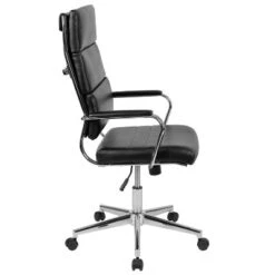 Merrick Lane High Panel-Back Ergonomic Office Chair With Padded Metal Arms Executive Swivel Computer Desk Chair -Smart Office Sets GUEST 29181268 315f 49bd b17a 38c4488df0be