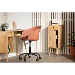 Flam Swivel Chair Burnt Orange/Black - South Shore