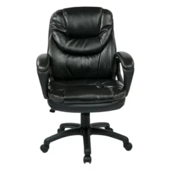 Faux Leather Managers Chair With Padded Arms - OSP Home Furnishings