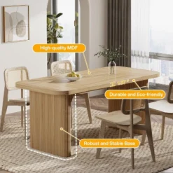 Tribesigns 62" Executive Desk, Large Office Computer Desk With Double Pedestal, Modern Simple Rectangle Writing Table For Home Office -Smart Office Sets GUEST 2e0f40fa 4328 4449 8033 6f788545142a