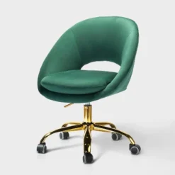 Hector Velvet ErgonomicTask Chair Home Office Desk Chair Swivel Adjustable With Open Back Design| Karat Home -Smart Office Sets GUEST 2e56d51d 9574 4942 afc0 e0713708a285
