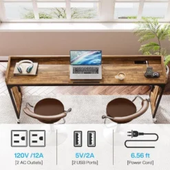 Tribesigns 71" Queen Size Overbed Table With Adjustable Tilt Board, Mobile Laptop Cart With Outlets & USB Ports -Smart Office Sets GUEST 2e8102a8 3004 49fc b546 f2cd2358bf99