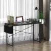 Costway Modern Computer Desk 47'' Study Writing Table W/ Storage Bag Coffee Black/Brown/Coffee -Smart Office Sets GUEST 2ecafdd9 7968 42e6 80ec e019927b1a72