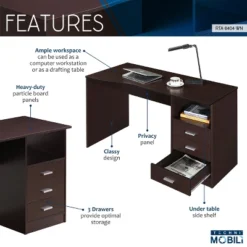 Classic Computer Desk With Multiple Drawers - Techni Mobili -Smart Office Sets GUEST 2f22b413 5c95 4fe1 ac1a 92bd0d916eec