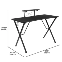 BlackArc Gamma Gaming Desk & Chair Set - Black & Red High Back Gaming Chair With Flip-Up Arms; Desk With Detachable Headphone Hook/Cupholder -Smart Office Sets GUEST 2fc70bdb 9bd1 479c a139 21bc12b8e1ec 1