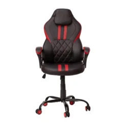 BlackArc High Back Gaming Chair With Red And Black Faux Leather Upholstery, Adjustable Swivel Seat And Padded Flip-Up Arms -Smart Office Sets GUEST 2ff1f0d8 807f 4395 bf8e 7efece8891fa