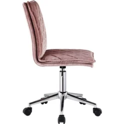 Fabric Upholstered Office Chair Pink/Silver - Benzara 8 Fabric Upholstered Office Chair Pink/Silver - Benzara -Smart Office Sets GUEST 322a2e79 2b98 4b6e af6a 93eaae9c7cff
