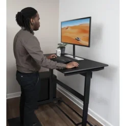 Stand Up Desk Store Rolling Adjustable Height Standing Desk Computer Workstation (Black, 40" Wide) -Smart Office Sets GUEST 344307a2 79bd 4768 9645 0454d3ee2ec9