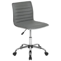 Merrick Lane Home Office Chair Ergonomic Executive Ribbed Low Back Armless Computer Desk Chair - Base, Frame & Border -Smart Office Sets GUEST 34b755b6 b6f9 4005 adb2 3a20d34ebc77