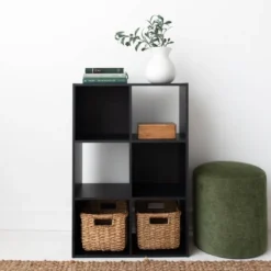 35.43" Langdrew 6 Cube Organizer Black - Signature Design By Ashley