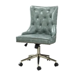 Busiris Height Adjustable Task Chair With Nailhead Trim | Karat Home-TURQUOISE 28 Busiris Height Adjustable Task Chair With Nailhead Trim | Karat Home-TURQUOISE -Smart Office Sets GUEST 372a0cb3 884e 4c66 8af5 416a12d101c3