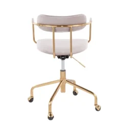 Demi Velvet/Metal Task Chair Gold/Silver - LumiSource -Smart Office Sets GUEST 3797e92c 0a8c 4391 bff7 a9b7a717b8ff