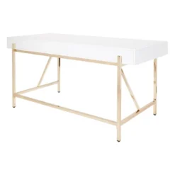 Broadway Desk White Gloss - OSP Home Furnishings -Smart Office Sets GUEST 38aff1e1 1cbc 4096 a605 d7dc1ef5b3a3