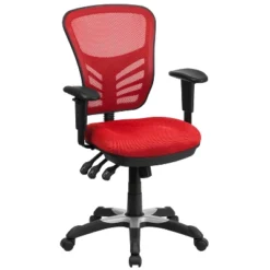 Emma And Oliver Mid-Back Mesh Triple Paddle Swivel Ergonomic Office Chair With Adjustable Arms -Smart Office Sets GUEST 38cad47e b739 4e45 9cc9 81857db11a6e