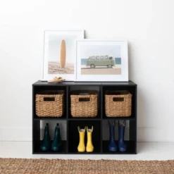 35.43" Langdrew 6 Cube Organizer Black - Signature Design By Ashley -Smart Office Sets GUEST 39f406f2 f7c5 4ef0 8414 7812907e1840