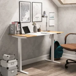 James Metal Adjustable Standing Desk White - MiBasics -Smart Office Sets GUEST 3a4dd007 4026 4ee3 864c 9ea88b3facb7