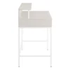 40" Contempo Desk With 2 Drawers And Shelf Hutch White Oak - OSP Home Furnishings