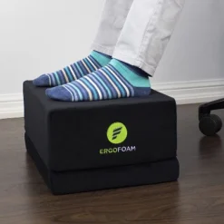 ErgoFoam XL Foot Rest For Stools And High Chairs - Adjustable Foot Rest For Added Height - Extra Large Premium Velvet Soft Foam Footrest -Smart Office Sets GUEST 3afffce1 5ce3 411e 8549 61587f8a4f6e