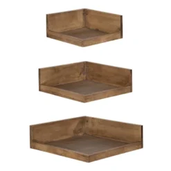 3pc Levie Corner Shelf Set - Kate & Laurel All Things Decor -Smart Office Sets GUEST 3d287f10 f8af 4f0a 858f 9ce66da0beca