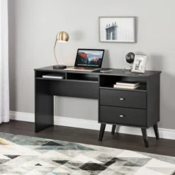 Milo Computer Desk With Side Storage And 2 Drawers - Prepac -Smart Office Sets GUEST 3edc84d0 4b97 4e0c 9fd1 7dec5f755f5d